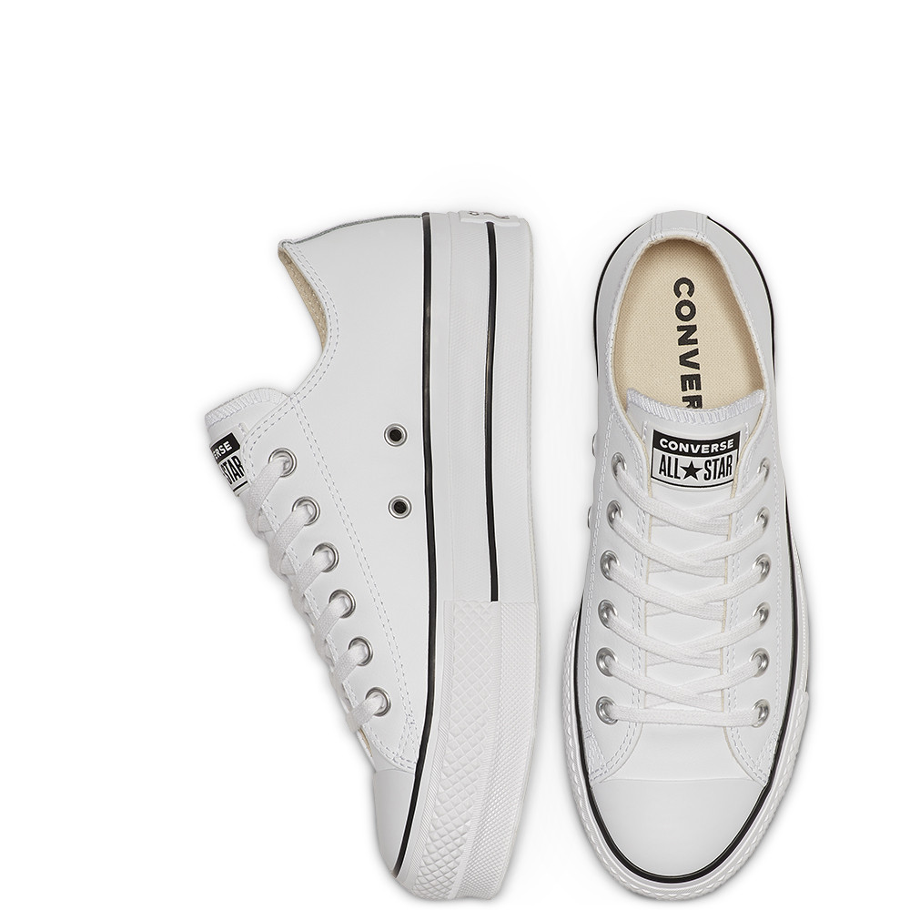 CHUCK TAYLOR ALL STAR LIFT LEATHER LOW TOP OPTICAL WHITE