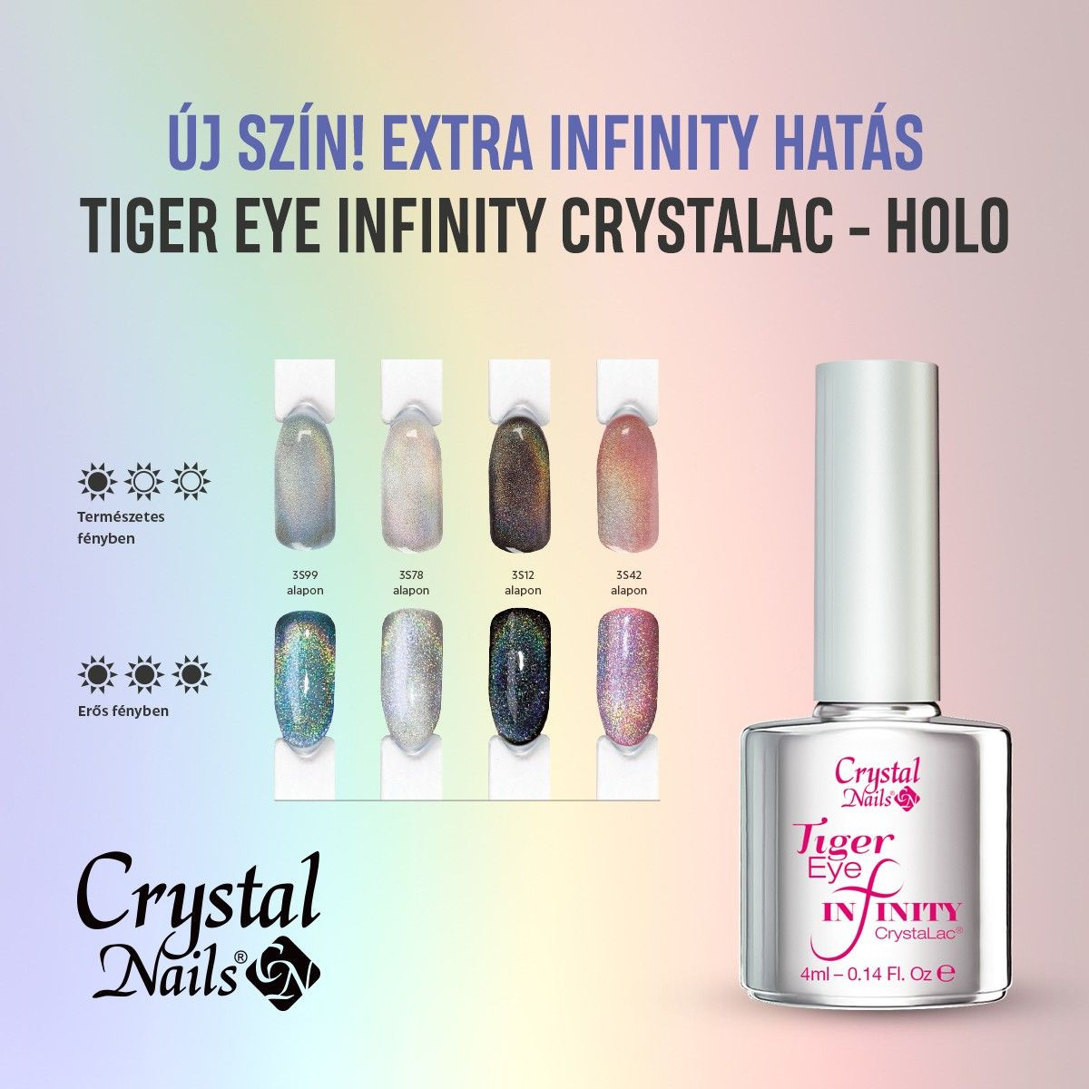 Új! Tiger Eye Infinity CrystaLac #HOLO