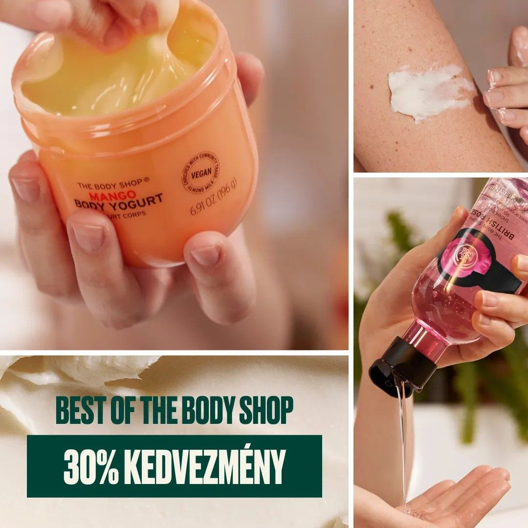 Ikonikus The Body Shop termékek 30% kedvezménnyel!