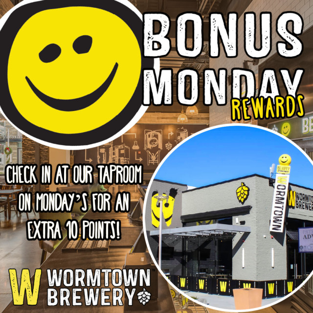 Bonus Mondays at Wormtown Brewery