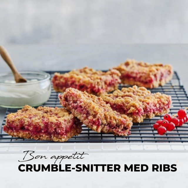 Crumble-snitter med ribs