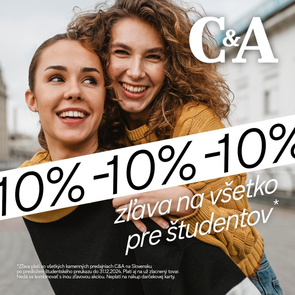 Zľava -10% na všetko iba pre študentov.....