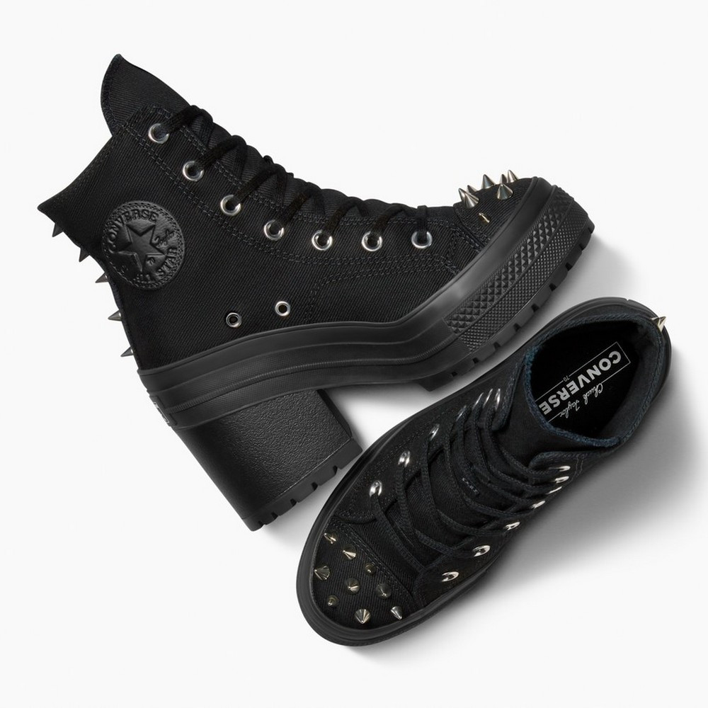 Chuck 70 De Luxe Heel Platform Studded Black