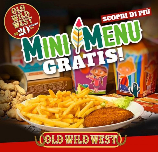 Ogni Martedì Menu Bimbi gratis da Old wild west