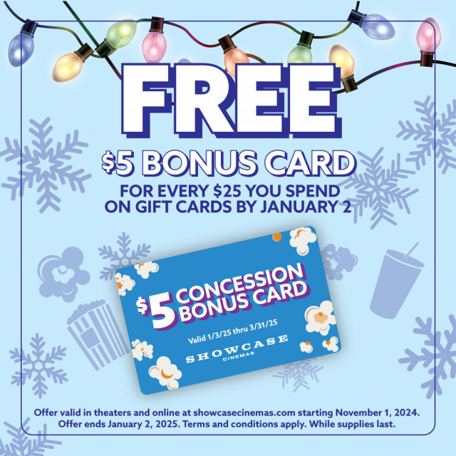 $5 Bonus Holiday Gift Card