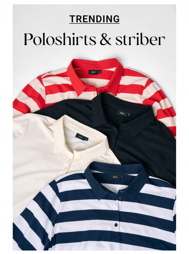 Trending lige nu: Poloshirts og striber 🖤❤️