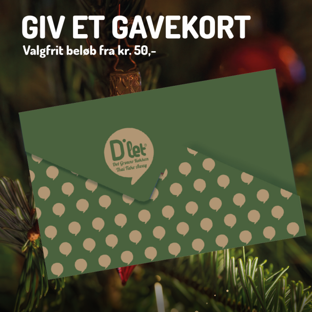 Gavekort fra kr. 50 - Ingen gebyr - valgfrit beløb