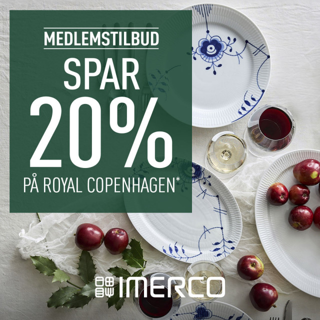 Spar 20% på Royal Copenhagen*