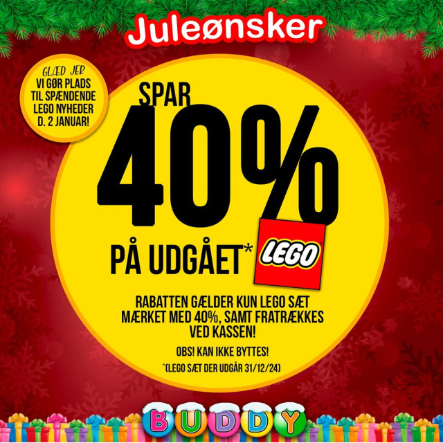 SPAR 40% PÅ LEGO!