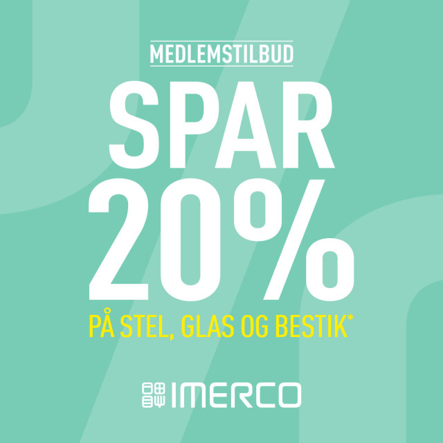 Spar 20% på stel, glas & bestik*