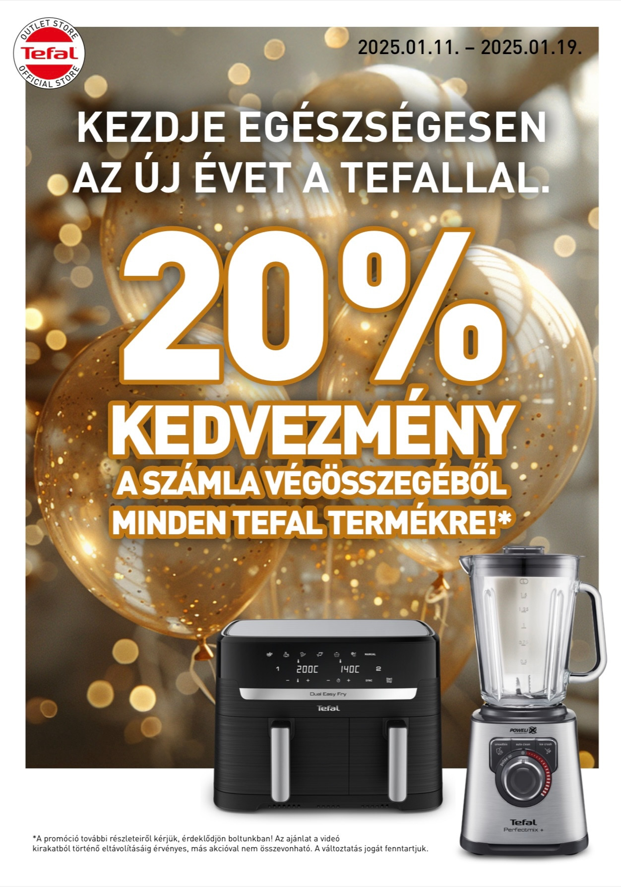 20% kedvezmény Tefal termékekre!