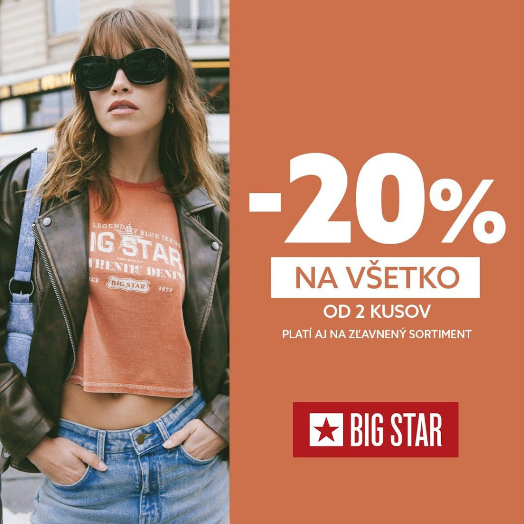 -20% NA VŠETKO!  Pri nákupe od 2 kusov 😉