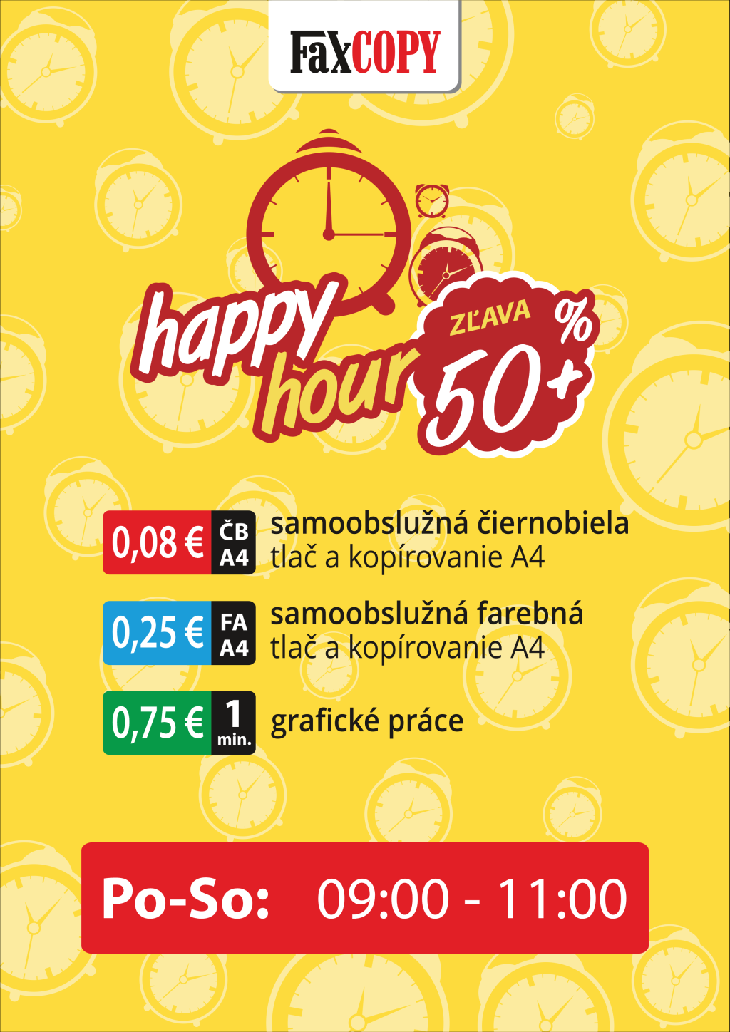 Happy Hour zľava 50%