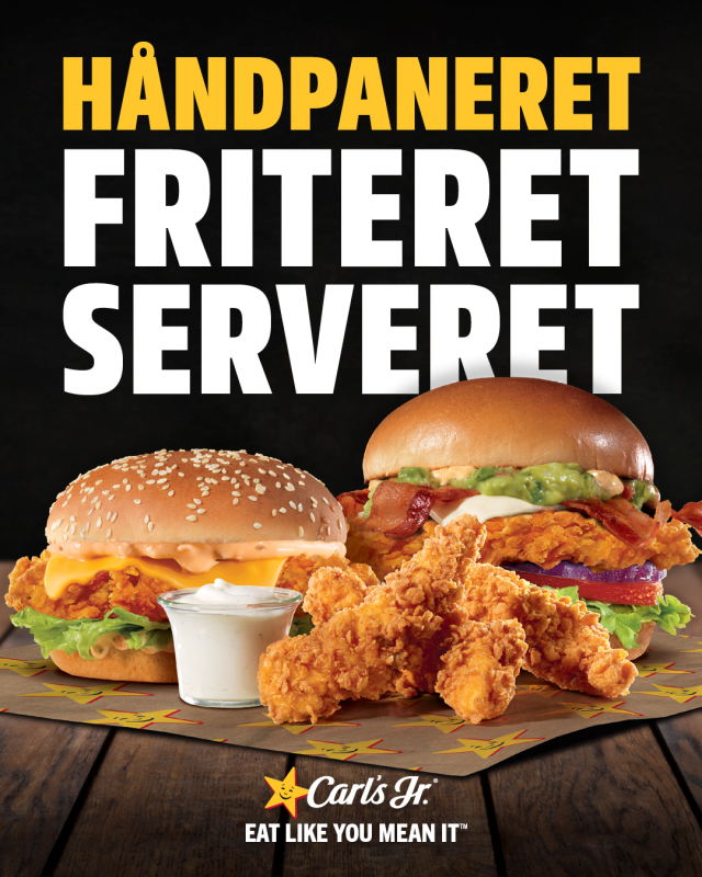 Altid lækre kvalitets burgere på Carl's Jr.