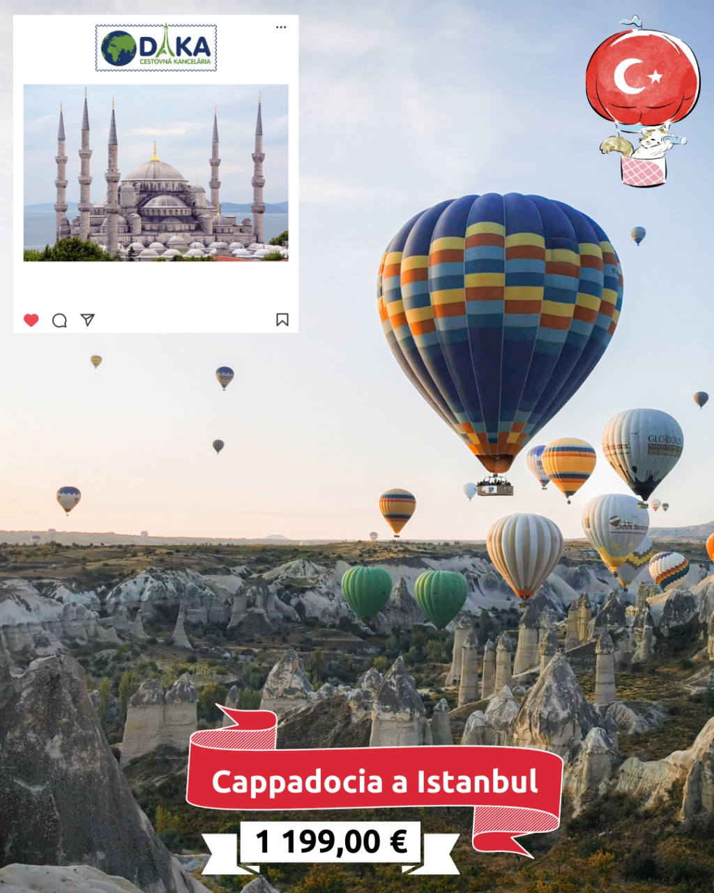 ▫️Letecký zájazd do Cappadocie a orientálny Istanbul ▫️