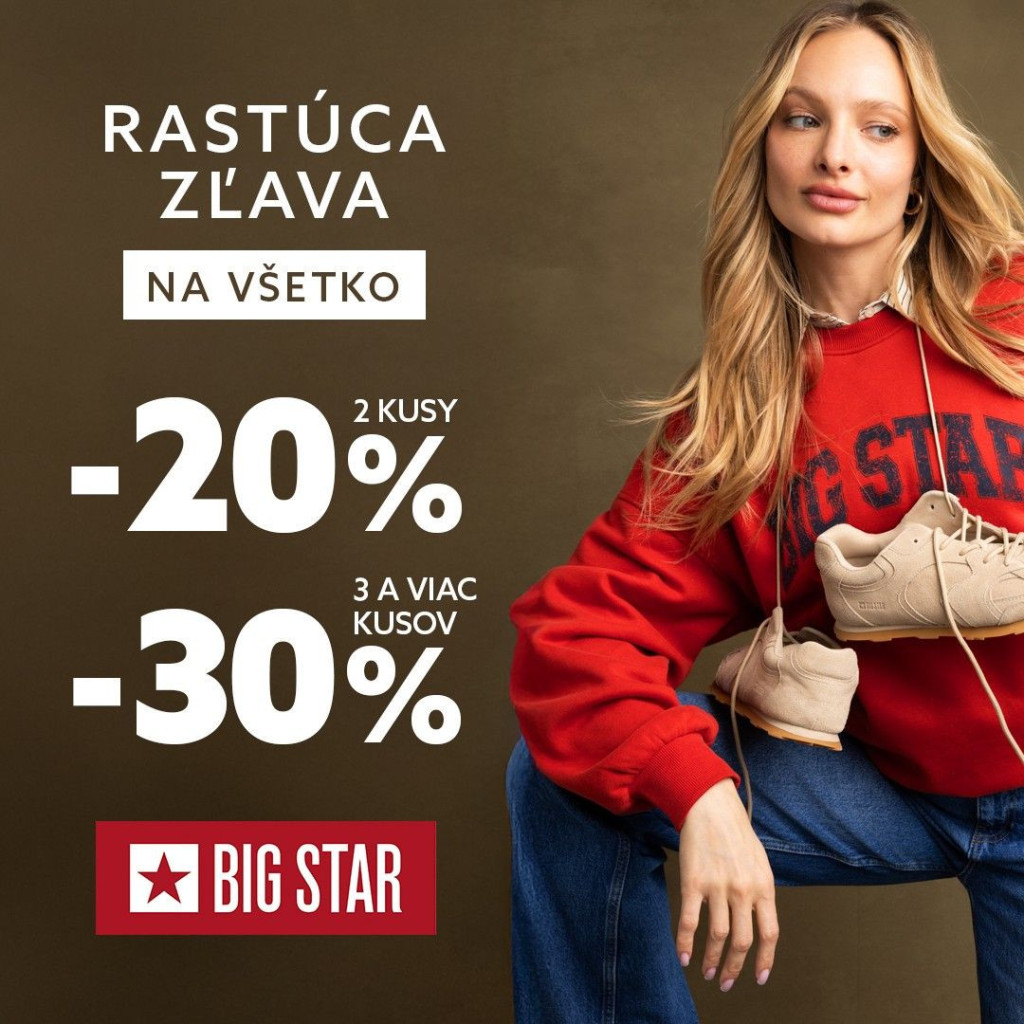 Rastúca zľava až -30% na všetko!