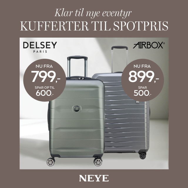 20% på kufferter hos NEYE