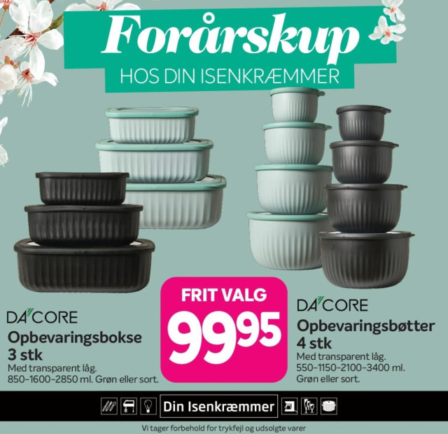 Opbevarings- bokse el. Bøtter 