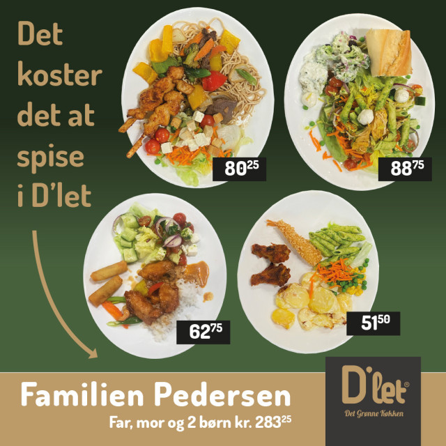 Det koster det at spise i D´let