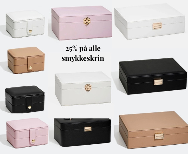 Spar 25% på alle smykkeskrin 👛 
