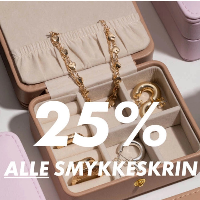 25% på alle smykkeskrin!