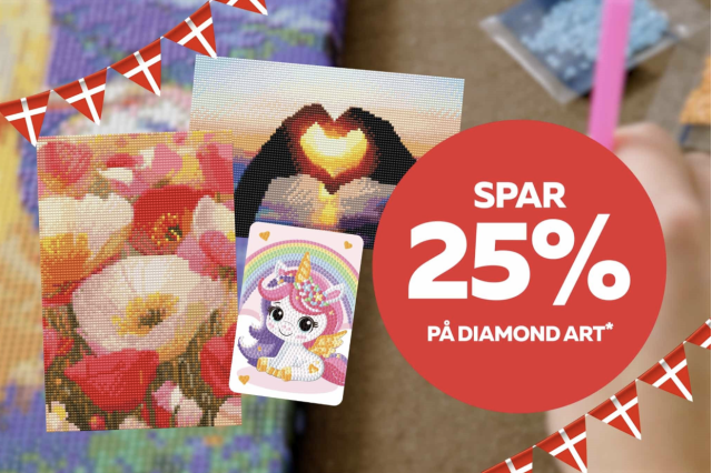 Spar 25% på diamond art 💎
