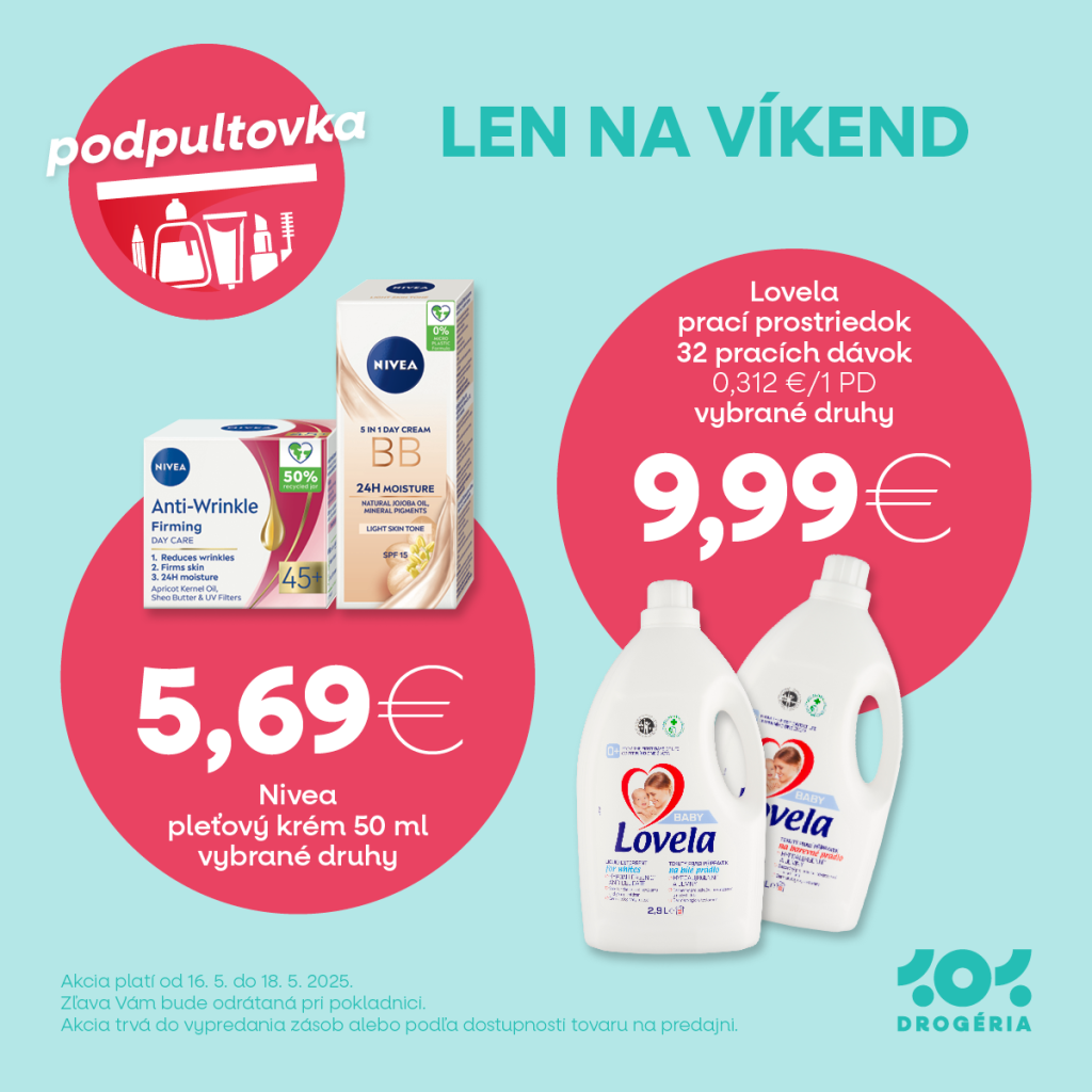 🛍️ PODPULTOVKA LEN NA VÍKEND! 🛍️