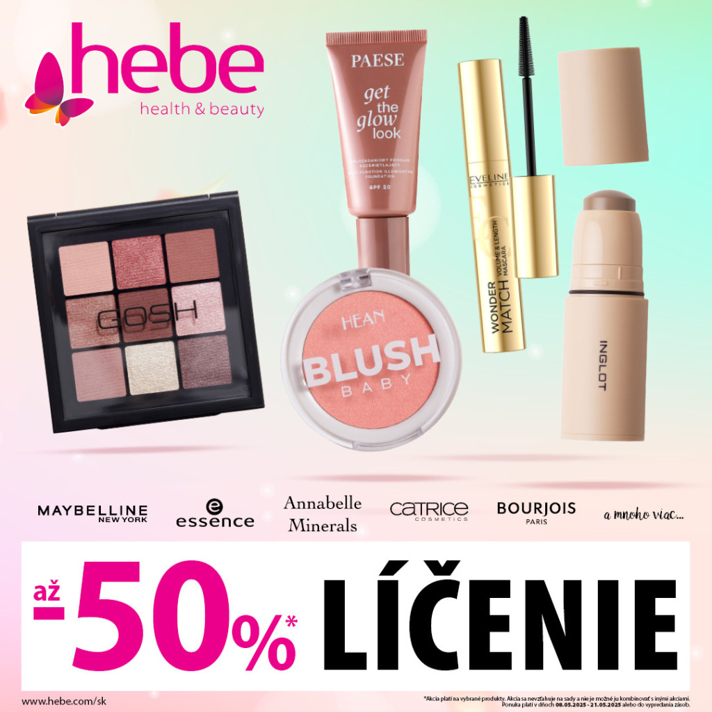hebe propagačná ponuka -LÍČENIE AŽ O 50 %