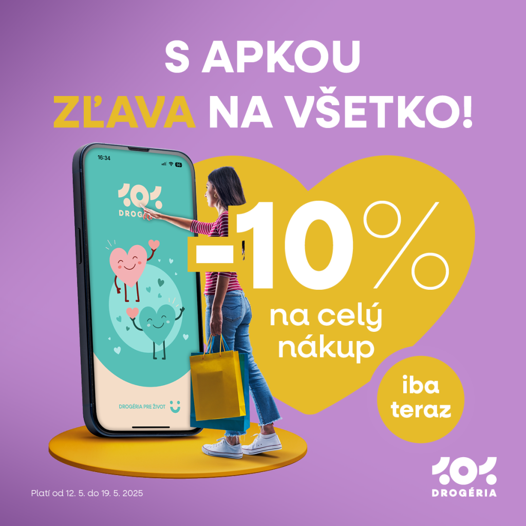 🔥 Stačí mať našu APPKU a -10% zľava na celý nákup je vaša! 