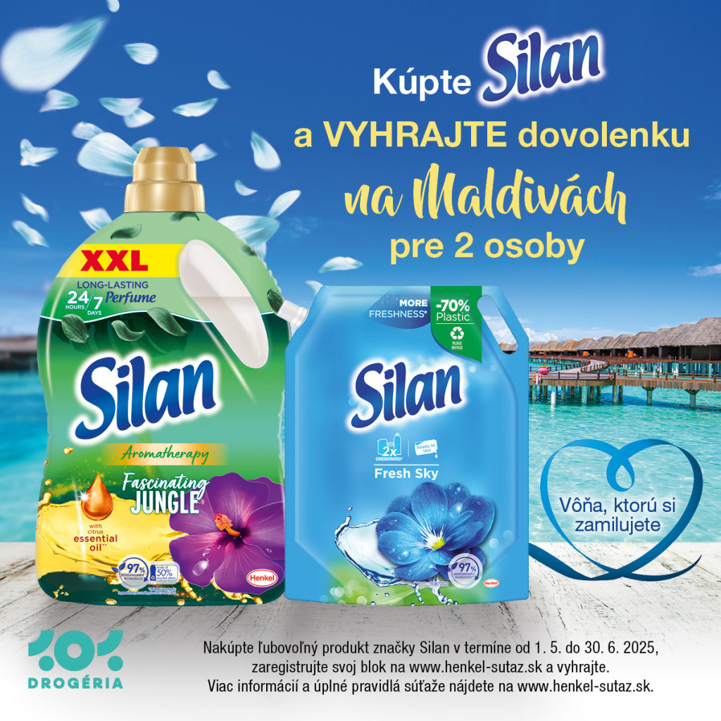 🧺 Kúpte Silan a VYHRAJTE dovolenku na Maldivách pre 2 osoby