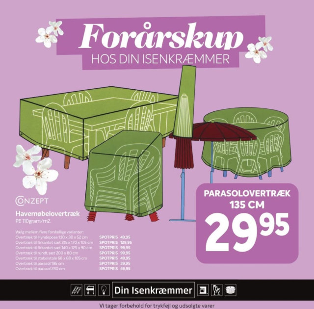 Overtræk til havemøbler og parasoller🌦️💦