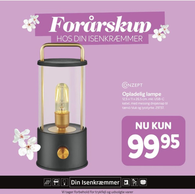 Genopladelig LED lampe
