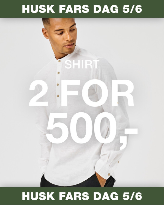 Skjorter 2 for 500,- 