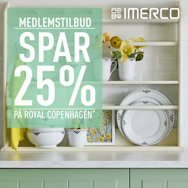Spar 25% på Royal Copenhagen*