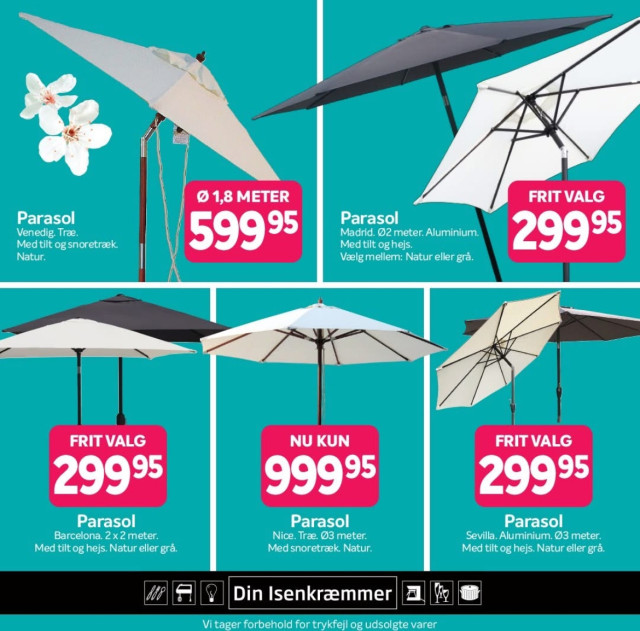 Se vores store udvalg af parasoller i butikken⛱️😀
