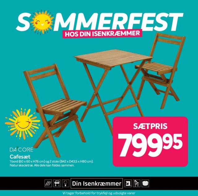Havesæt i akacietræ 