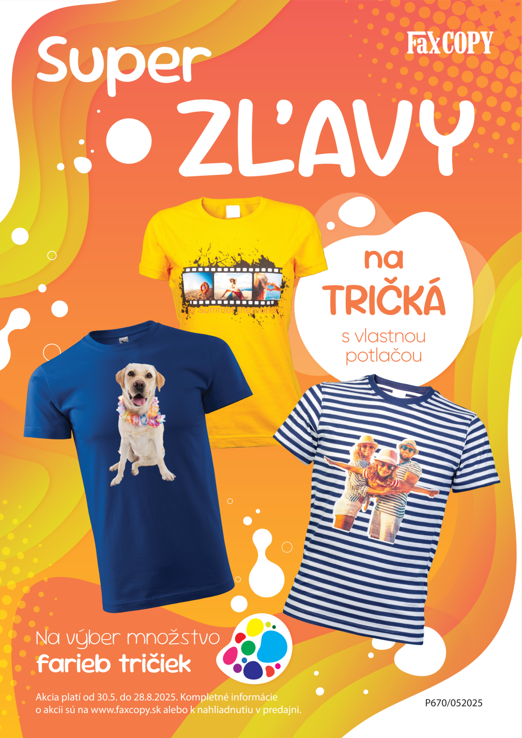 Super Zľavy na tričká s vlastnou potlačou.