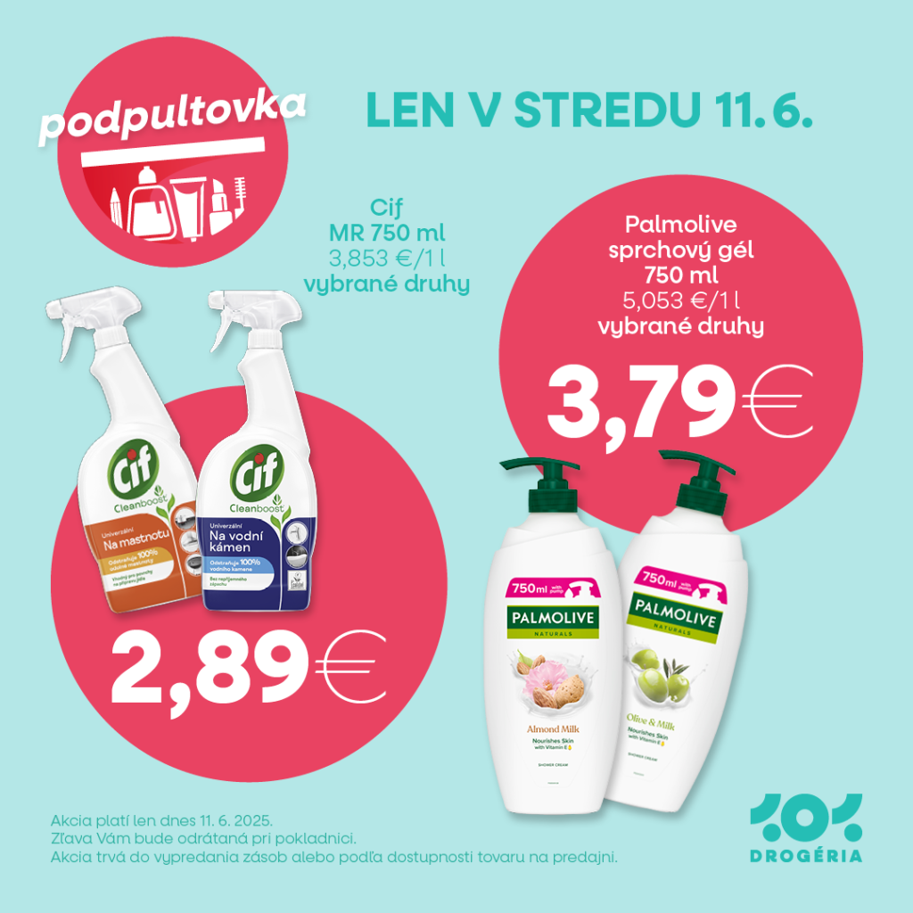 🧽 PODPULTOVKA LEN V STREDU 11.6. 🧽