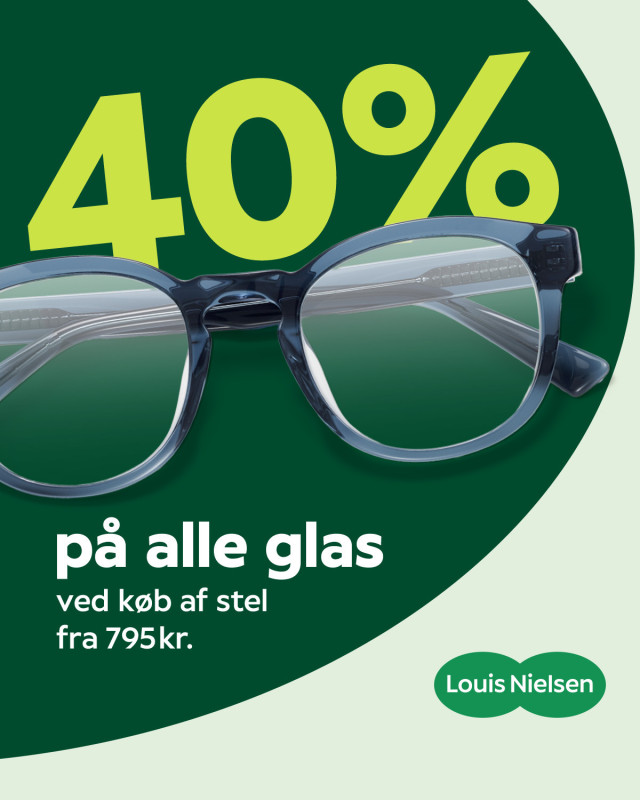 40% på glas