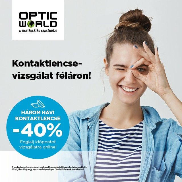 Havi kontaktlencse 40% kedvezménnyel