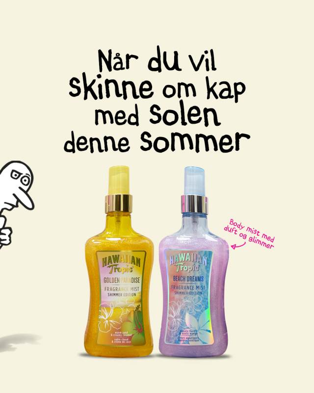Body mist med duft og glimmer....
