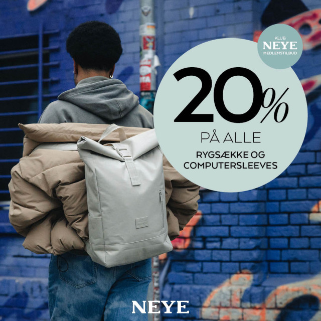 20% PÅ ALLE* RYGSÆKKE 🎒