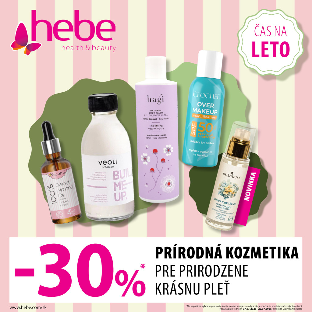 AŽ -30% NA PRÍRODNÁ KOZMETIKA