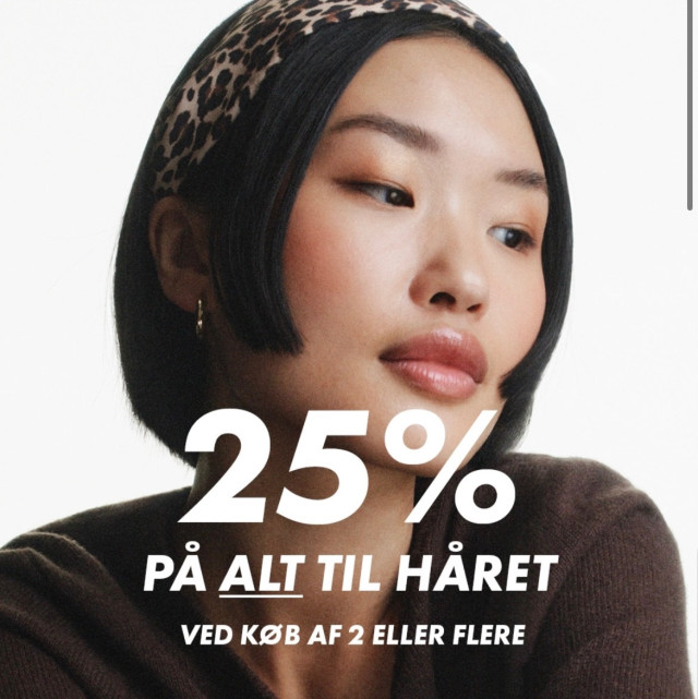 25% på ALT til håret🎀
