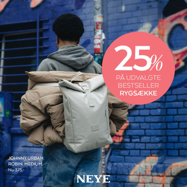 25% på populære rygsække
