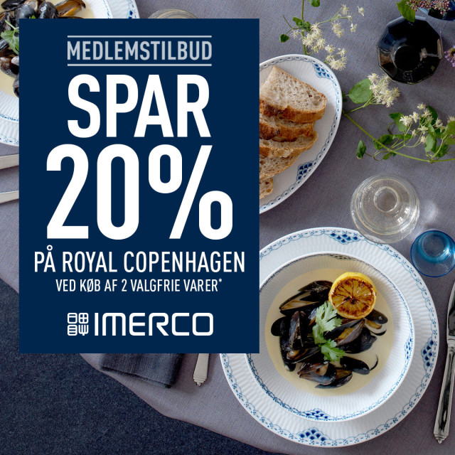 Spar 20% på 2 Royal Copenhagen varer