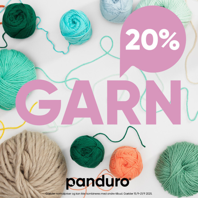 Garn-amok hele ugen! Du får 20% rabat på alt garn 🧶