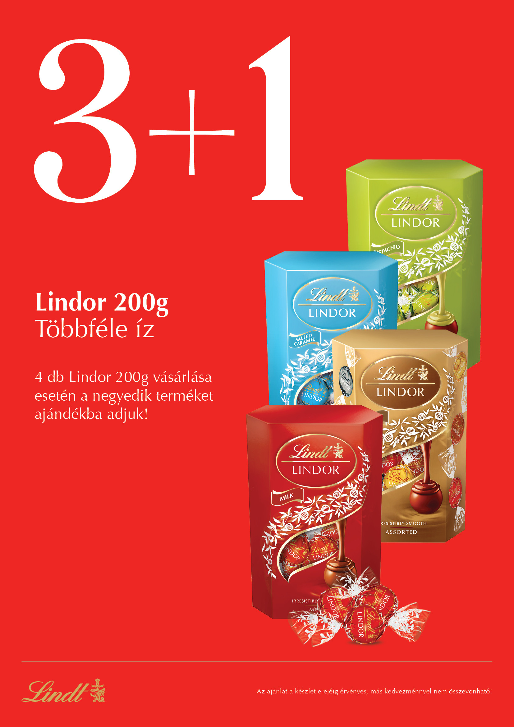 Lindor 200g - 3+1 akció