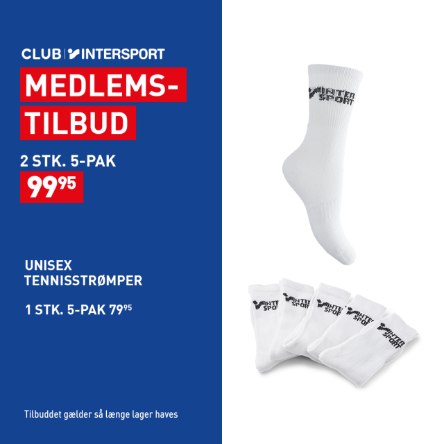Klubtilbud - Tennisstrømper - Unisex