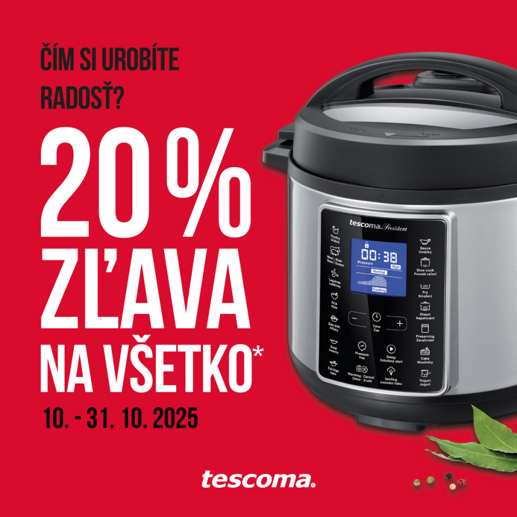 Zľava 20 % na VŠETKO od TESCOMY